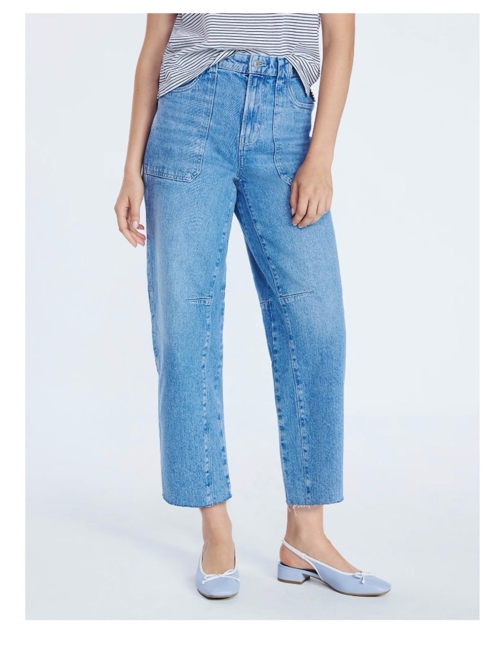 Free Assembly Women’s Cropped Carpenter Barrel Jeans